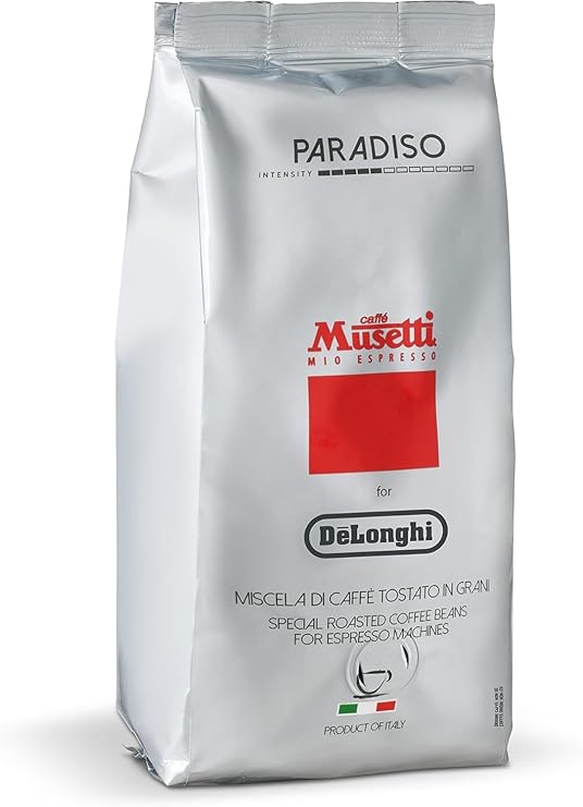 Musetti for De'Longhi Delonghi Coffee Beans Paradiso MB250-PR Musetti Whole Beans 250g Arabica 80% Robusta 20% Fruity Italian Made