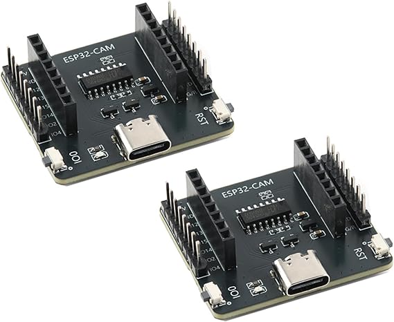ESP32-CAM 開発ボード 2個 自動ダウンロード Type-C インターフェイス カメラモジュール IoT および DIY プロジェクト用