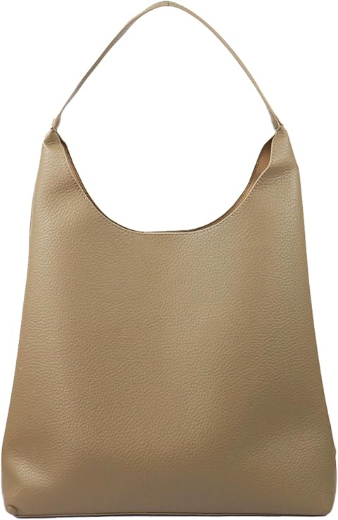 Obosoyo Vegan Leather Tote 2026 Fall Winter Large Shoulder Bag Minimalist Retro Bucket Work Commute Texture Litchi Grain Handbag
