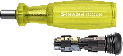 PB Swiss Tools Insider 1 - Universal 14 bit holder with 10 PrecisionBits in the handle - Yellow