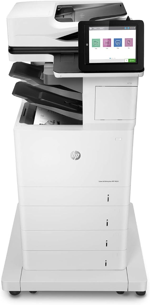 HP LaserJet Enterprise MFP M634z Monochrome All-in-One Printer with Built-in Ethernet, 2-Sided Printing, Extra Paper Trays & 3-bin Stapler/Stacker (7PS96A)