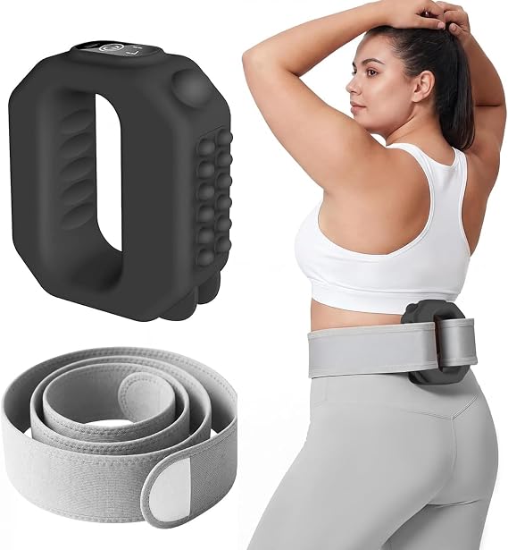Vibration Plate for Lymphatic Drainage, R10 AddWin Adjustable Portable Cordless Deep Tissue Massager, Full-Body Fascia Ring Massager for Weight Loss, 3 Modes & 6 Intensities