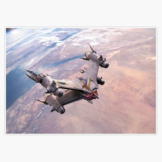 LAD Studio Earthforce Starfury from Babylon 5 Window Bumper Sticker Decal 5""