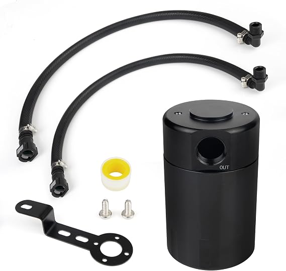 BHB Oil Catch Can Compatible with Chevy Silverado 2014-2018 & GMC Sierra 1500/Tahoe/Suburban/Yukon 2015-2020 & Escalade 2015-2019 3oz Oil Separator