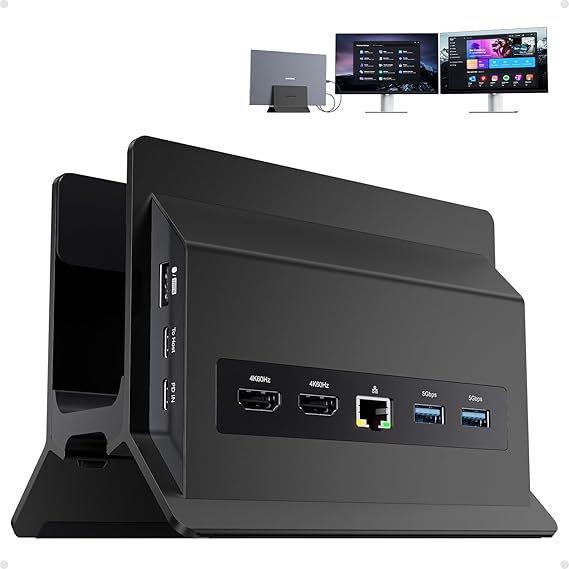 11-In-1 Laptop USB C Docking Station Dual Monitor 4K@60Hz for Home & office
