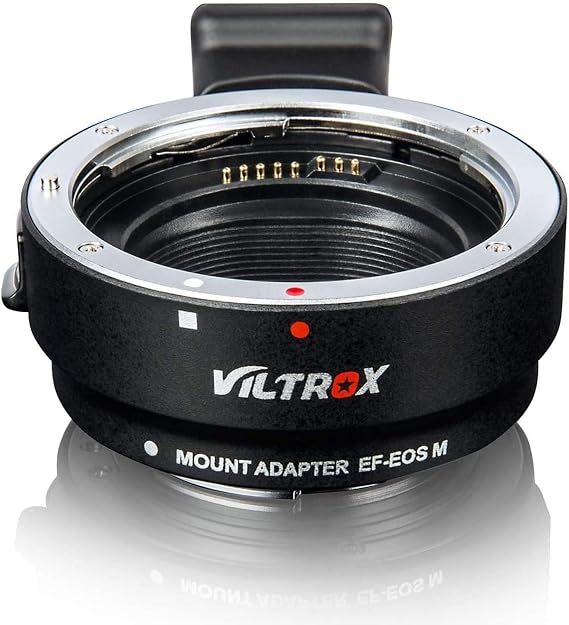 VILTROX EF-EOS M Lens Mount Auto Focus Adapter, Compatible with Canon EF/EF-S Lens to Canon EOS M (EF-M Mount) Mirrorless Camera Body EOS M100 M50 M3 M10 M6 M5