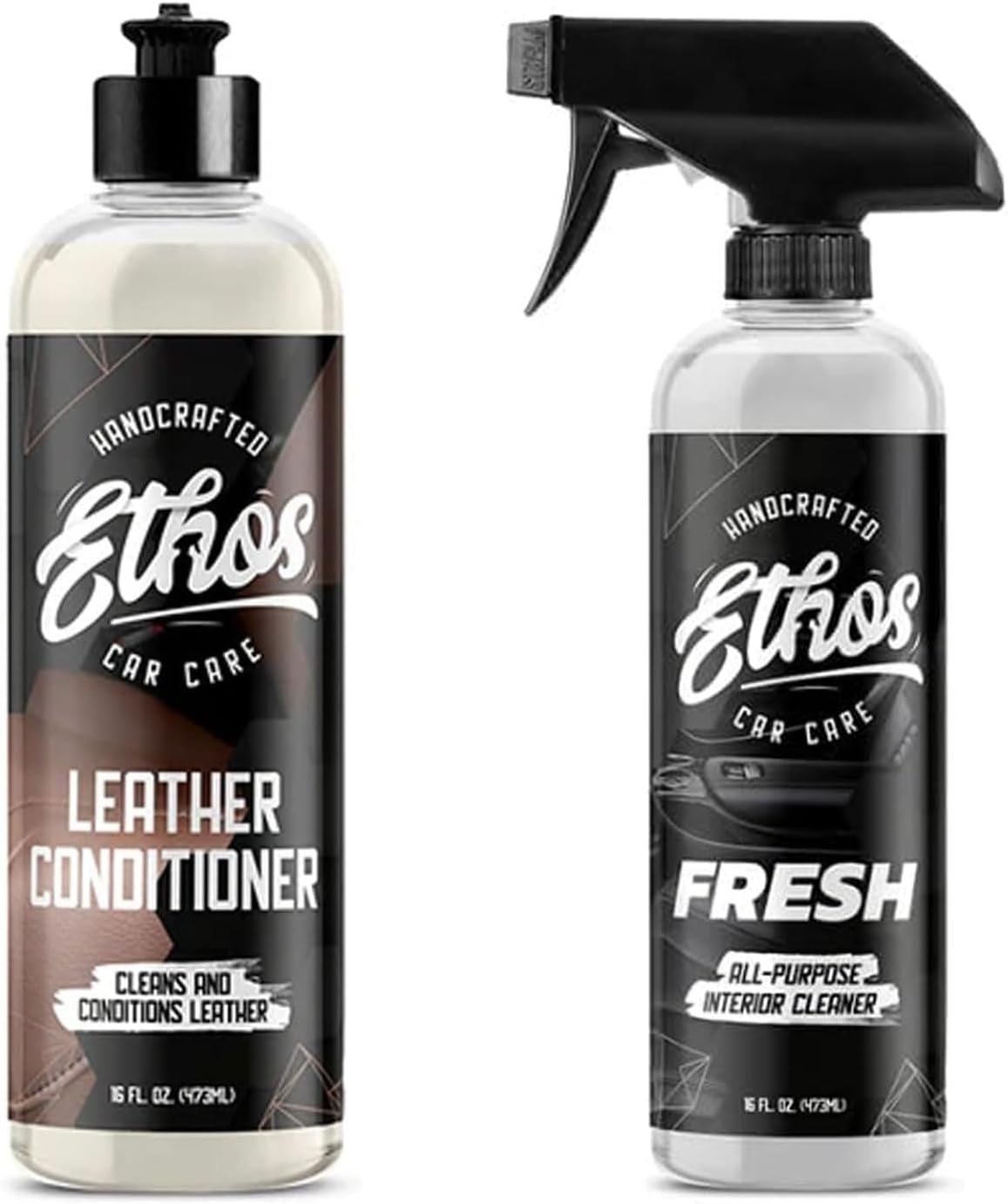Ethos Car Interior Detailing Kit – All Purpose Interior Cleaner & Leather Cleaner – UV Protection, Stain Removal, and Deep Conditioning for Cars, Trucks, SUVs, Motorcycles, RVs & More