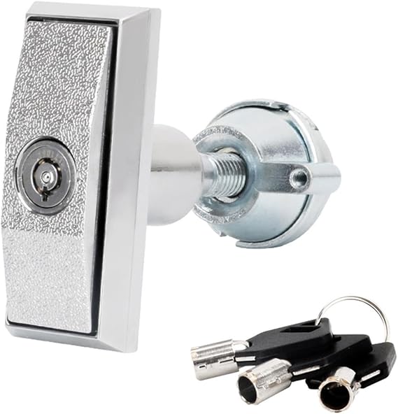 Vending Machine Lock,Vending Machine Key,T-Shaped Non Universal Precision Lock Core,Sturdy and Durable,with 3 Keys,Suitable for Candy and Snack Machines (Different Keys)