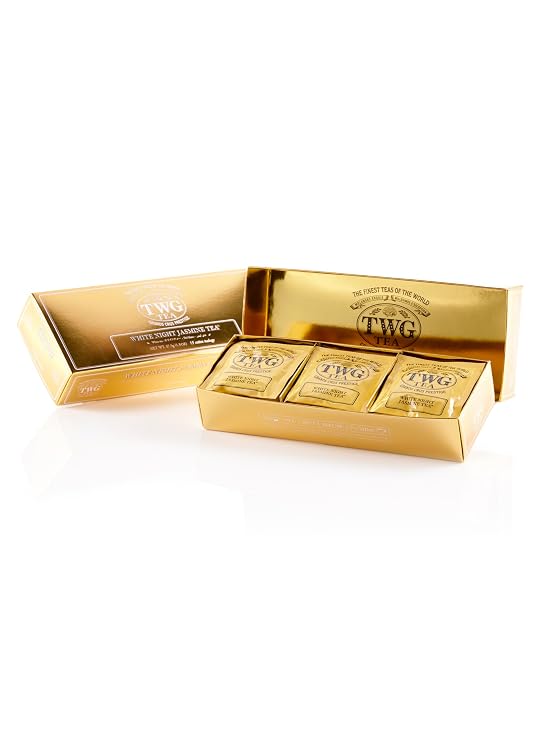 TWG Tea | White Night Jasmine | White Tea | Jasmine | 15 Hand Sewn Cotton Teabags | Gift Set