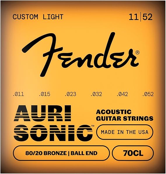 Fender AuriSonic 70CL Acoustic Guitar Strings 80/20 Bronze 11-52