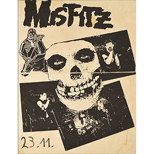 Misfitz Punk Rock Vintage Concert Band Poster Framed Fine Art Print