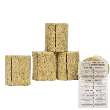 Grodan Rockwool Plant Plugs, Macro, 55-Pack + Twin Canaries Chart