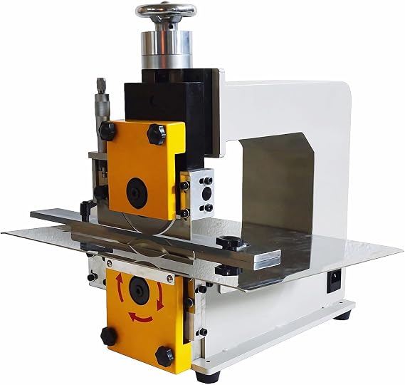 PCB V-Cut Groove Cutter Separator, Guillotine Aluminum Substrate Cutting Machine, LED Light Strip Slitting Machine, Thickness Range 0.02-0.06inch, with Limit Module