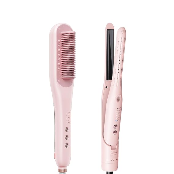 Wavytalk Steamline Pro Steam Straightener Brush Pink and Cool Curl Pencil Airflow Styler