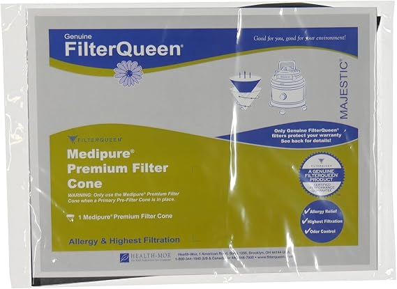 FilterQueen Majestic Medipure Filter, Premium Pollution Filter Cone for Odor Control and Advanced Filtration