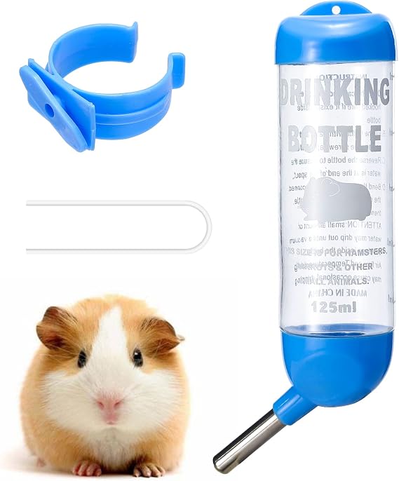 Small Animals Moon Bottle, Bunny & Hamster Water Bottle, Suitable for Rabbits, Chinchillas, Guinea Pigs, Gerbils & More (4.2 oz)
