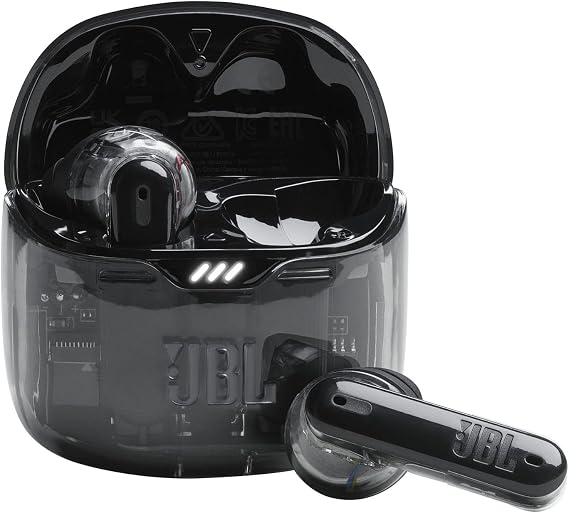 JBL TUNE FLEX GHOST Wireless Earbuds Bluetooth 2-Way Fit/Noise Canceling/IPX4/Black/JBLTFLEXGBLK