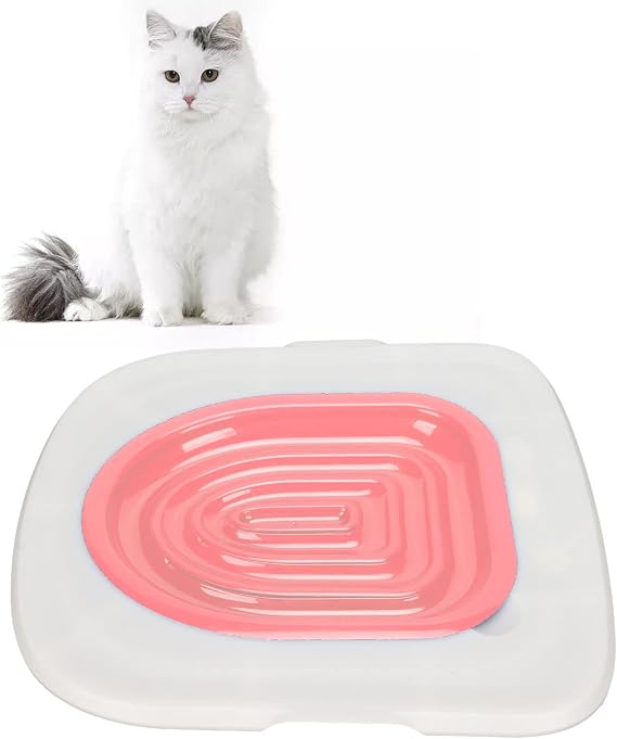 Cat Toilet Training Kit, Reusable Cat Toilet Trainer Teach Cat to Use Toilet Training System, Cat Toilet Training Seat Tool for Pet Cleaning (White Tray, 1 Inner Support)