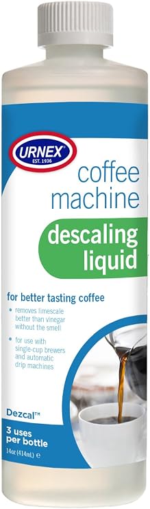 Urnex Coffee Machine Descaling Liquid, 14 Fl. Oz. (25-DZL-UX014)