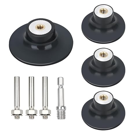 4 Pack Quick Change Disc Pad Holder, 2 Inch and 3 Inch Roll Lock Disc Holder with 1/4" Shanks for Die Grinder Accessories