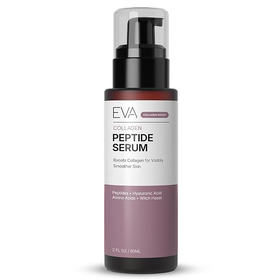 Eva Naturals Collagen Multi Peptide Serum for Face, Copper Peptides, 2 oz