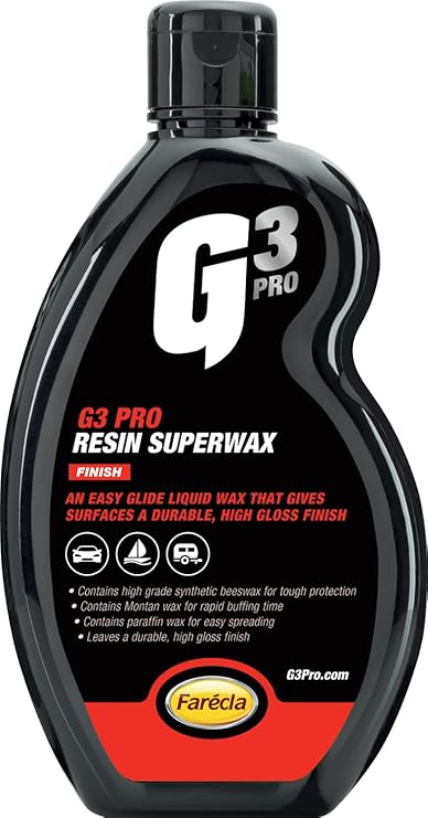 G3 Pro Resin Superwax 500ml (7166) – Easy-to-Apply Liquid Car Wax with Up to 4 Months Protection – Durable High Gloss Finish and Water Beading from Unique Wax Blend