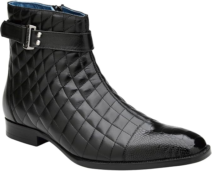 Libero Quilted Leather Ostrich Boot by Belvedere