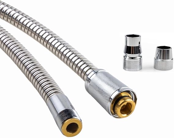 46092000 46174000 Kitchen Faucet Hose Replacement Parts, Pull-Out Spray Replacement Hose for Grohe Ladylux Replacement Parts, Alira Sink Faucet Hose, 59-inch Starlight Chrome Finish