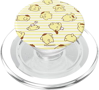 Pompompurin Yellow Stripes PopSockets PopGrip for MagSafe