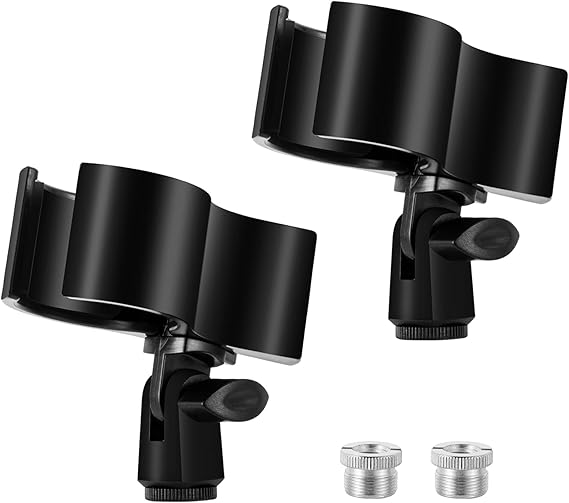 BILIONE Large Microphone Clips for Mics with Outer Diameter 1.26" to 2.3"