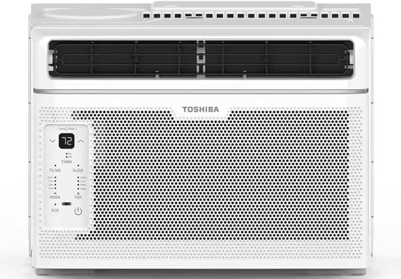Toshiba RAC-WK0612CRRU 6000 BTU 115V Window Air Conditioner Cools 250 sq. ft. with Remote, White - Certified Refuribhsed