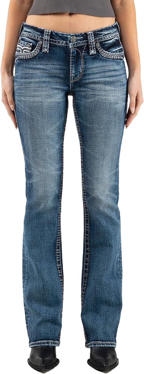 Rock Revival - Womens Yui RP9116B296 Bootcut Jeans, Color Denim, Size: 29