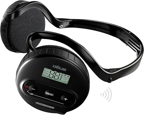 XP Metal Detectors WS4 Wireless Headphones for Deus Detector, Fully Shower Proof, Foldable, Compact and Extremely Lightweight with Detachable Module (D09)