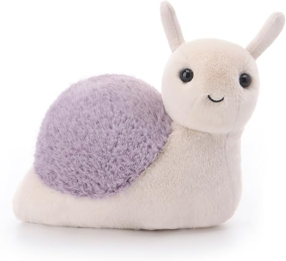 Apricot Lamb Purple Lazy Snail Soft Stuffed Animals Plush Toys 6''