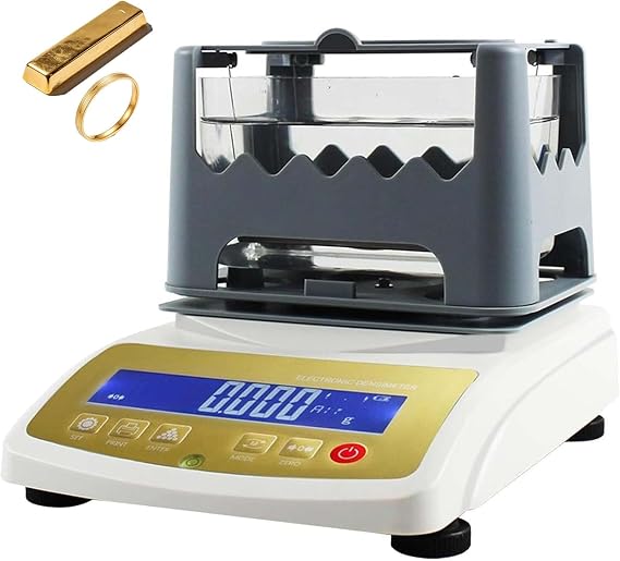 Digital Gold Silver Purity Analyzer Kit, Karat Tester and Density Meter with Display, No Acid Needed for Jewelry Testing