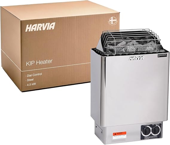Harvia KIP Wall Mount Electric Sauna, 220V-240V, 4.5kW, Dial Controls