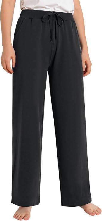 Latuza Women's Comfy Cotton Wide Leg Lounge Pants Loose Fit