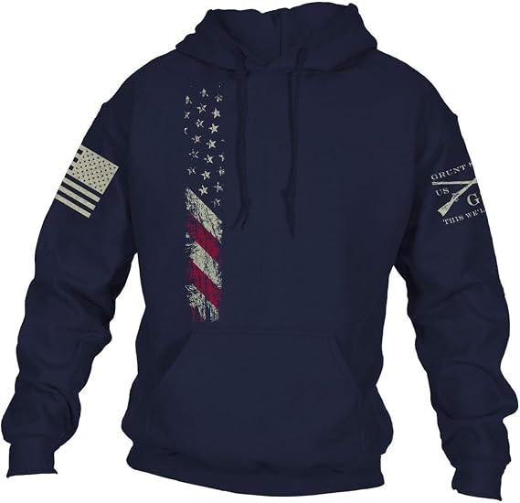 Grunt Style True Colors USA Flag Men's Hoodie