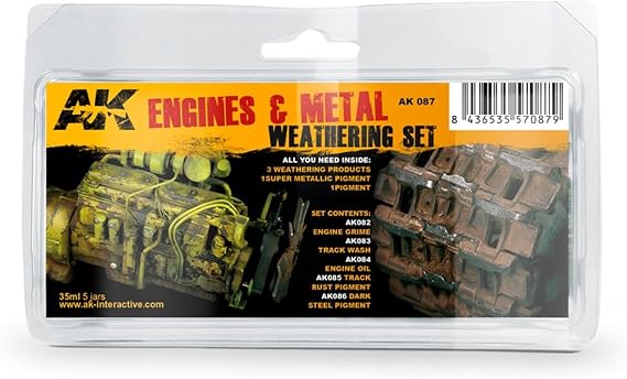 Engines & Metal Enamel Paint Set (82, 83, 84, 85, 86) AK Interactive