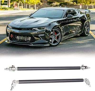 2PCS Front Bumper Lip Splitter Strut Rod 8-11 Adjustable Splitter Diffuser Strut Rods Tie Bars Compatible with Most Car Vehicles Carbon fiber color
