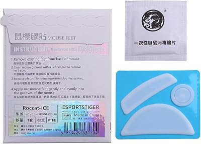 1 Pack Esports Gaming Mouse Skates Feet for G102 White Mouse Glides for kone Pro Air