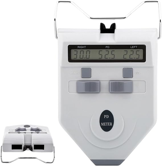 Optical Digital Pupilometer with Memory Function, LCD Display Pupillary Distance Meter, Diopter Compensation Pupil Distance Meter PD Measurement Tool