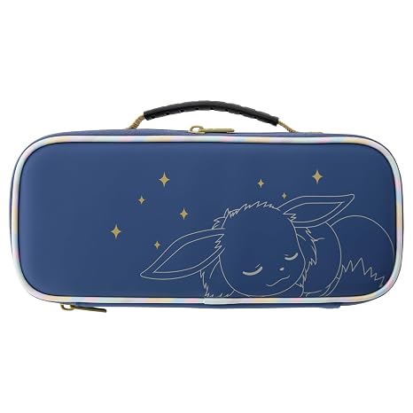 HORI Cargo Pouch Compact (Eevee Evolutions) for Nintendo Switch - AC Adapter and Split Pad Pro Compatible Travel Case - Officially Licensed by Nintendo & The Pokemon Company International