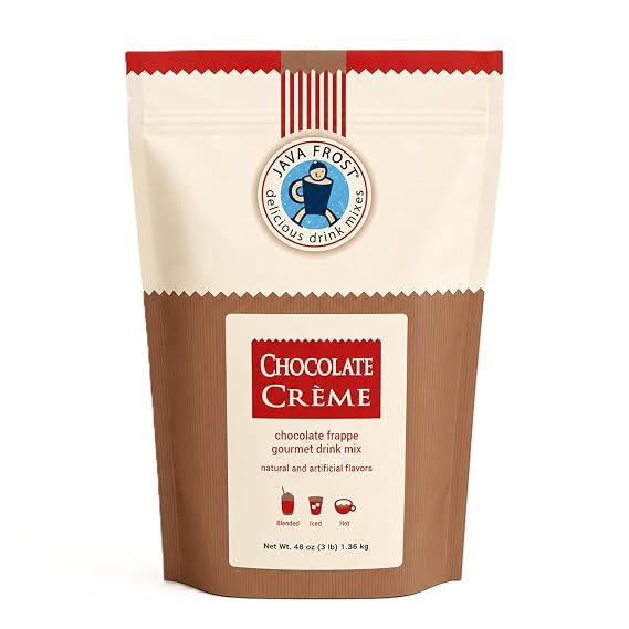 Chocolate Creme Drink Mix, 3 lb Bag | Java Frost Frappe, Smoothie & Hot Beverage Powder