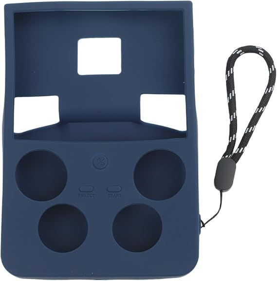 Silicone Protective Case for ANBERNIC RG 477V Shockproof Dustproof Precise Cutouts Easy Clean Gaming Travel Accessory Black(Dark Blue)