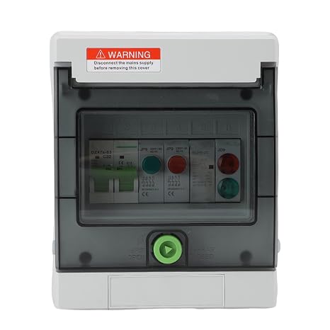 Outdoor Distribution Box, AC 400V 32A IP65 Water Proof Circuit Breaker Electrical Box, ABS Clear Cover Junction Box for Telecommunication, Electrical Line, CNC Lathes