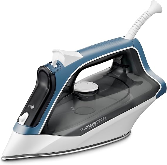 Rowenta Effective DX1531D1 Steam Irons 2200 W 30 g/min Continuous Steam Release Extra Strong Steam Boost 250 ml Water Tank INOX Soleplate Anti-Limescale System Blue/Grey