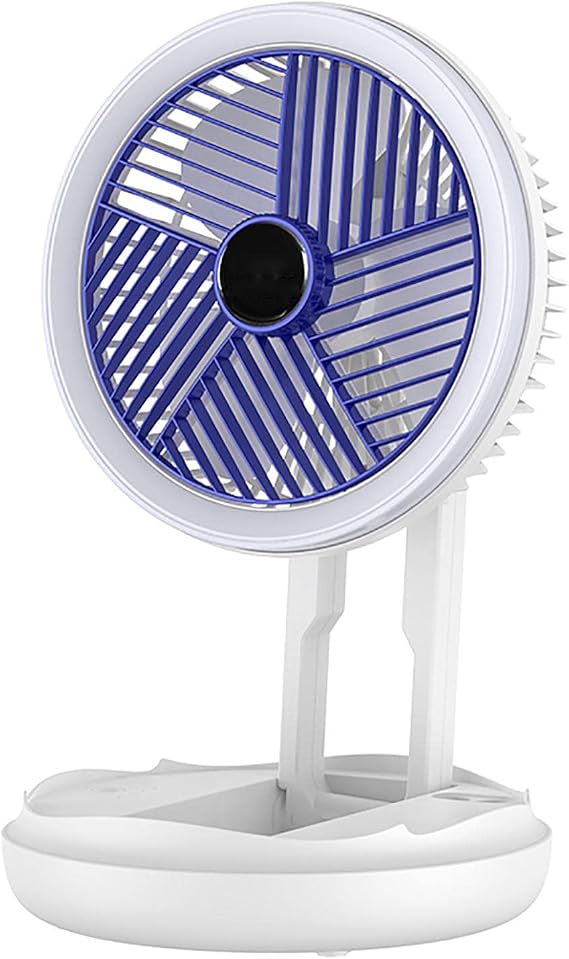 USB Wall-Mounted Folding Fan, 7-inch Oscillating Cooling Fan, Type-c Charging Multifunctional Fan, 720-degree Rotating Brushless Motor Fan, Foldable Led Camping Fan