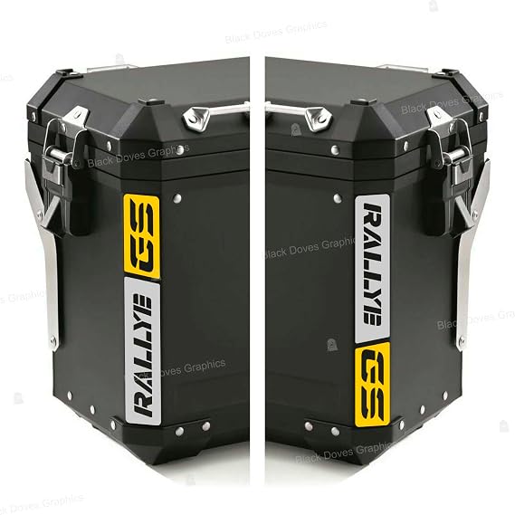 Reflective Stickers Compatible with Touratech Motorcycle Rallye Motorrad F650 F700 F800 R1150 R1200 R1250 GS (White-Yellow)