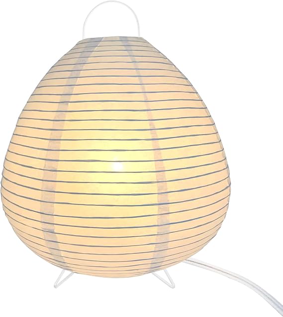 Paper Lamp Desk Lantern Table Lamps Rice Paper Bedside Nightstand Portable Small Light for Living Room Bedroom (1, 14.5"x12"x12")